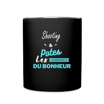 potes les ingrédients du bonheur Shooting - Mug uni - noir - Devant