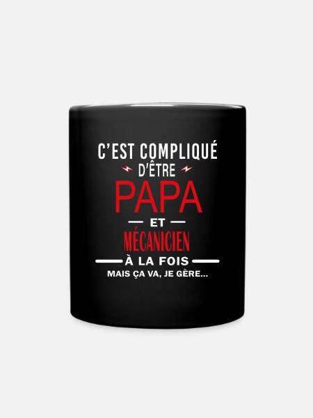 papa Et MÉCANICIEN cadeau citation - Mug uni - noir