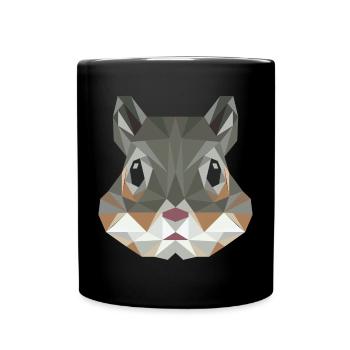 Chipmunk Art Puristische Tierwelt Natur - Tasse einfarbig - Schwarz - Vorne
