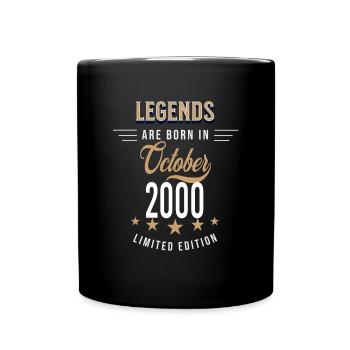 Les légendes naissent en octobre 2000 - Mug uni - noir - Devant