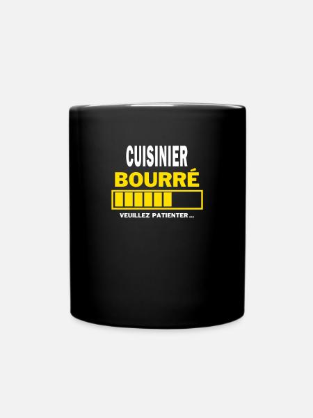 CUISINIER bourré HUMOUR - Mug uni - noir