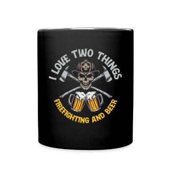 Feuerwehrmann Feuerwehr & Sprüche - Tasse einfarbig - Schwarz - Vorne