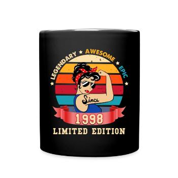 Femme de légende anniversaire 1998 - Mug uni - noir - Devant