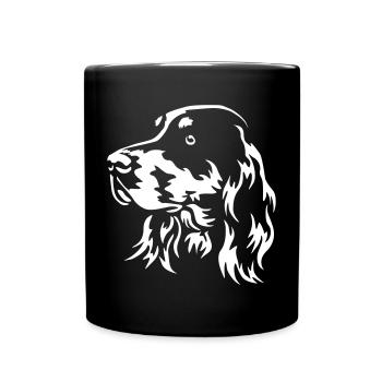 Gordon Setter Head "Black Edition" - Full Colour Mug - black - Front