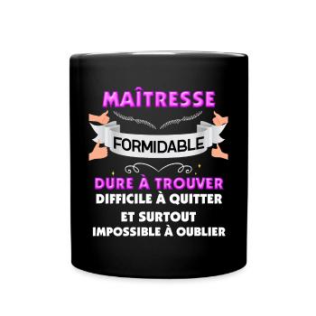 Ma Maîtresse D'école Est Formidable - Mug uni - noir - Devant