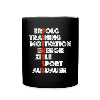 Remise en forme | Entraînement, motivation, énergie, objectifs - Mug uni - noir - Devant