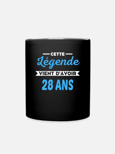 Cette Légende vient d'avoir 28 ans - Mug uni - noir