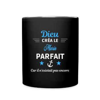 dieu créa parfait humour de bureau Marin - Mug uni - noir - Devant
