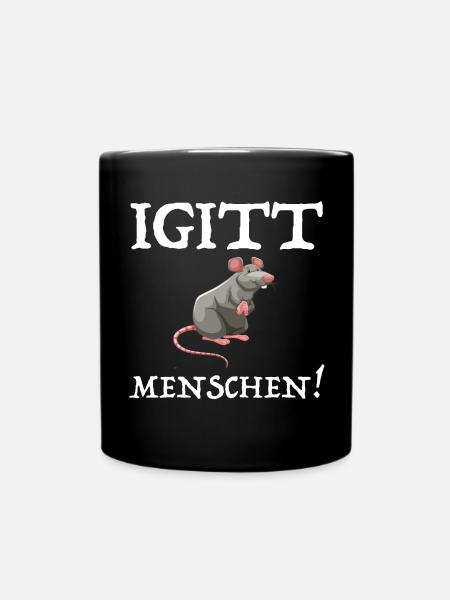 Igitt Menschen | lustige Sprüche, lustige Bilder - Tasse einfarbig - Schwarz