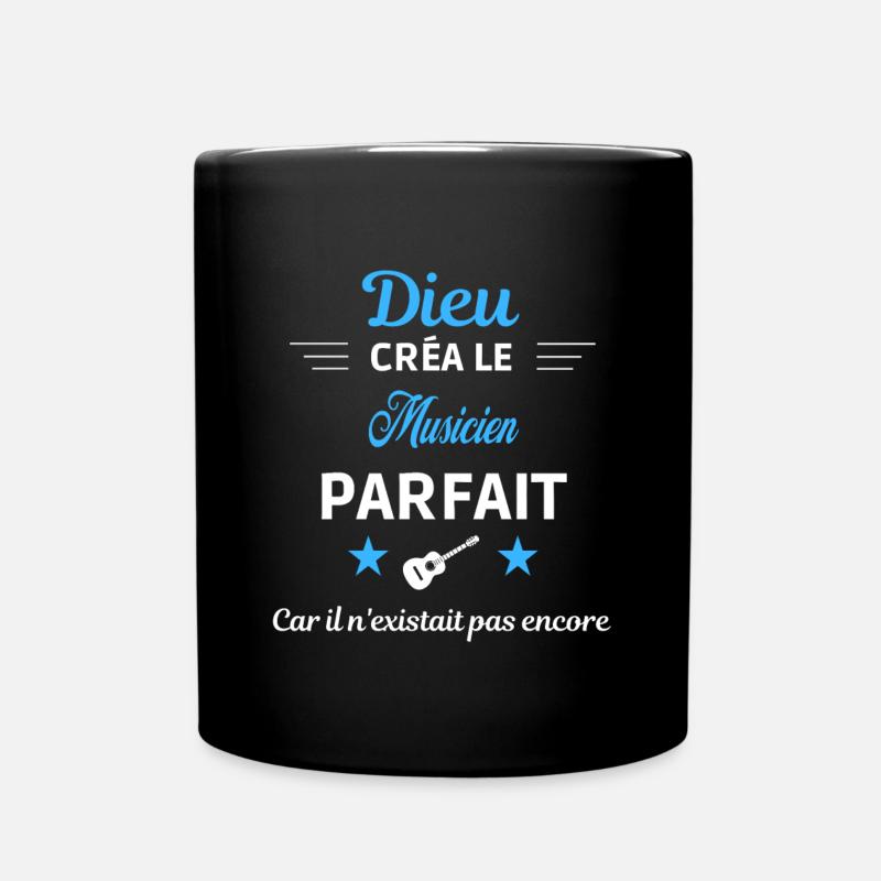 dieu créa parfait humour de bureau Musicien - Mug uni - noir