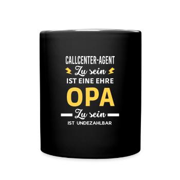Zu sein ist eine ehre OPA ist undezahlbar - Tasse einfarbig - Schwarz - Vorne