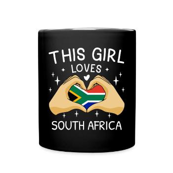South Africa flag Africa South African flag - Full Colour Mug - black - Front