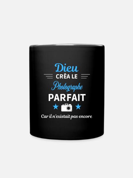 dieu créa parfait humour de bureau Photographe - Mug uni - noir