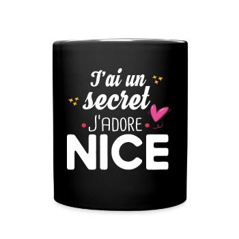Nice Niçois Niçoise Cadeau Humour Ville France - Mug uni - noir - Devant