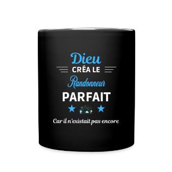 dieu créa parfait humour de bureau Randonneur - Mug uni - noir - Devant