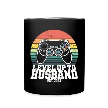 Level Up To Husband Est. 2023 Gaming Gamer - Mug uni - noir - Devant