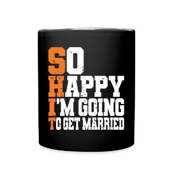 Drôle d’enterrement de vie de garçon Fiançailles Mariage Marié - Mug uni - noir - Devant