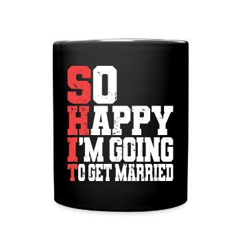Drôle d’enterrement de vie de garçon Fiançailles Mariage Marié - Mug uni - noir - Devant