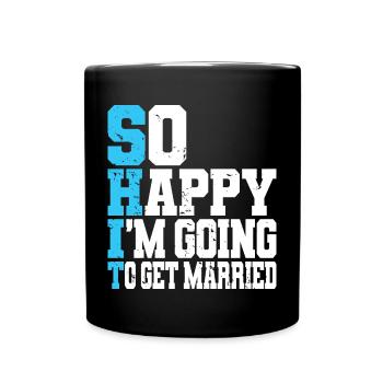 Drôle d’enterrement de vie de garçon Fiançailles Mariage Marié - Mug uni - noir - Devant