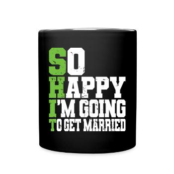 Drôle d’enterrement de vie de garçon Fiançailles Mariage Marié - Mug uni - noir - Devant
