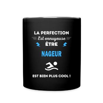 La perfection est ennuyeuse cool NAGEUR - Mug uni - noir - Devant