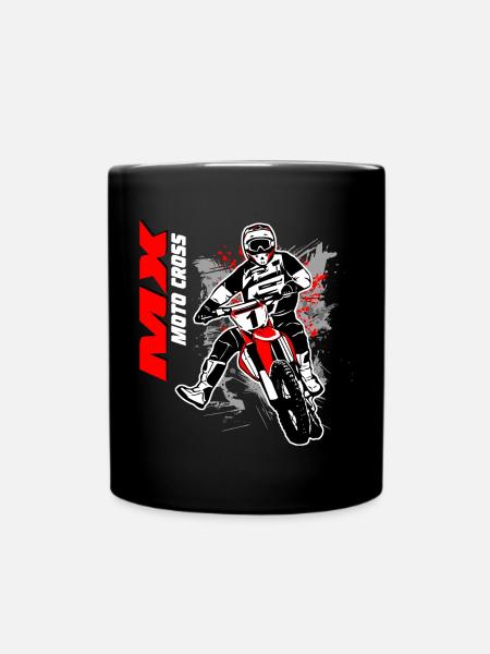 Moto Cross - Motocross - Supercross - Tasse einfarbig - Schwarz