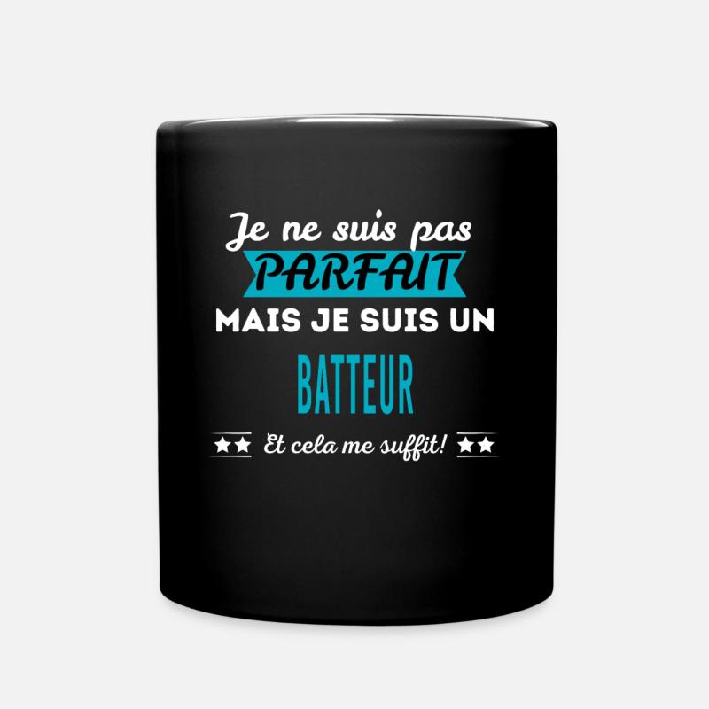 Je ne suis pas parfait BATTEUR - Mug uni - noir