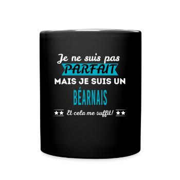 Je ne suis pas parfait BÉARNAIS - Mug uni - noir - Devant