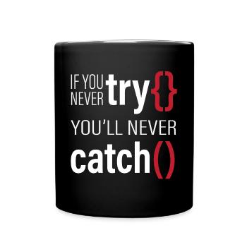 Lustiger Informatiker Spruch, Informatik - Tasse einfarbig - Schwarz - Vorne
