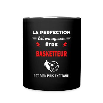 La perfection est ennuyeuse excitant! Basketteur - Mug uni - noir - Devant