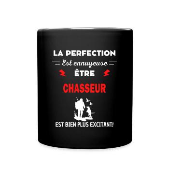 La perfection est ennuyeuse excitant! chasseur - Mug uni - noir - Devant
