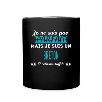 Je ne suis pas parfait BRETON - Mug uni - noir - Devant