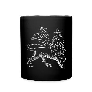 Conquering lion of judah – reggae design - Tasse einfarbig - Schwarz - Vorne