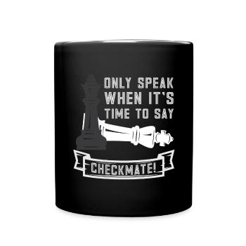 Lusitger Schachspieler Spruch I Schach - Tasse einfarbig - Schwarz - Vorne