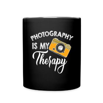 Fotografen Spruch Hobby Fotograf - Tasse einfarbig - Schwarz - Vorne