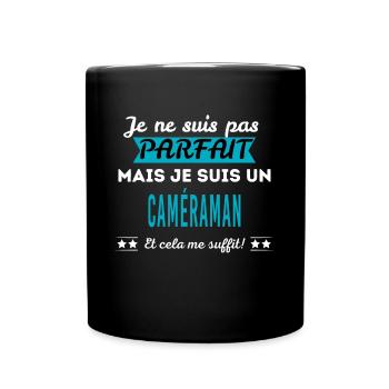Je ne suis pas parfait CAMÉRAMAN - Mug uni - noir - Devant