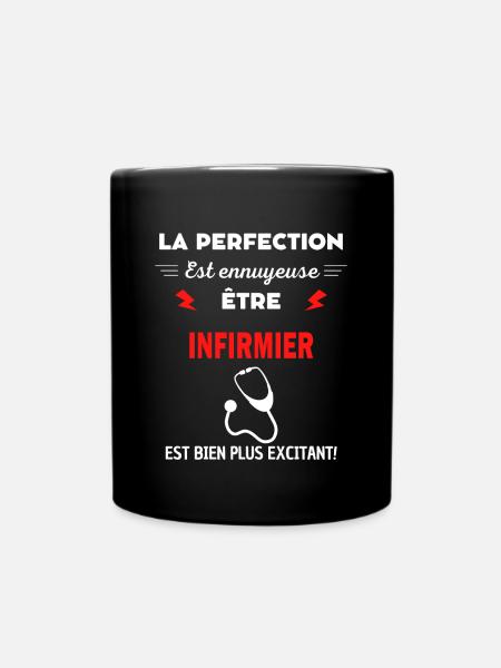 La perfection est ennuyeuse excitant! infirmier - Mug uni - noir