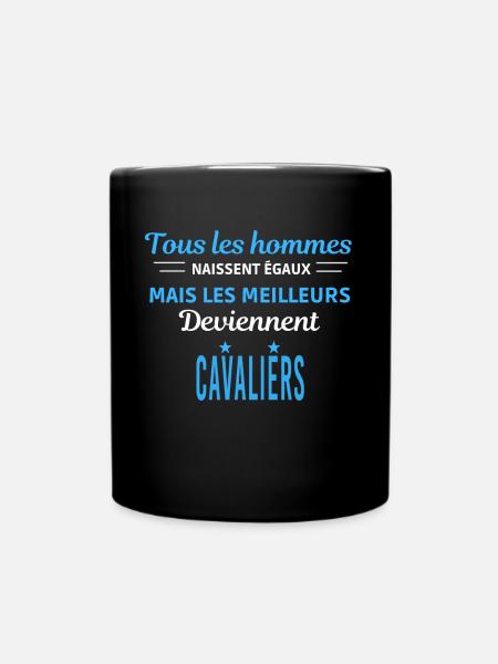 tous les hommes naissent égaux Cavaliers - Mug uni - noir