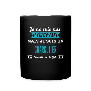Je ne suis pas parfait CHARCUTIER - Mug uni - noir - Devant