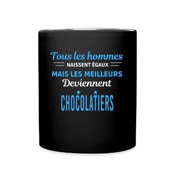 tous les hommes naissent égaux Chocolatiers - Mug uni - noir - Devant