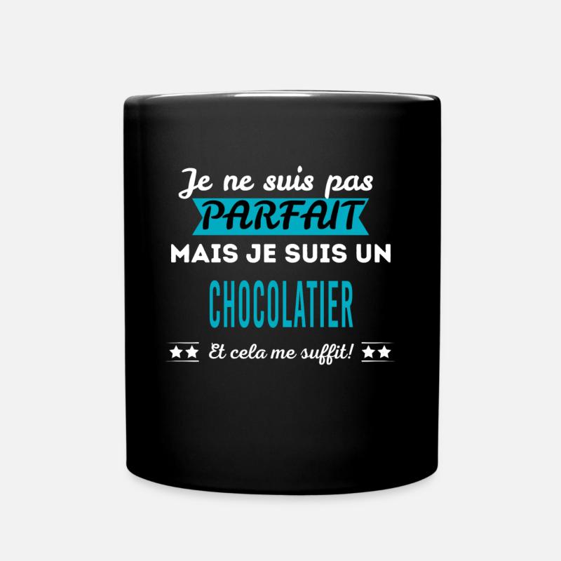 Je ne suis pas parfait CHOCOLATIER - Mug uni - noir