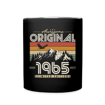 Original 1965 Jahrgang Vintage Retro Geburtstag - Tasse einfarbig - Schwarz - Vorne