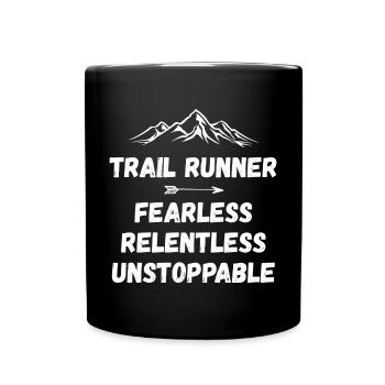 Coureur de trail - Intrépide. Implacable. Imparable. - Mug uni - noir - Devant