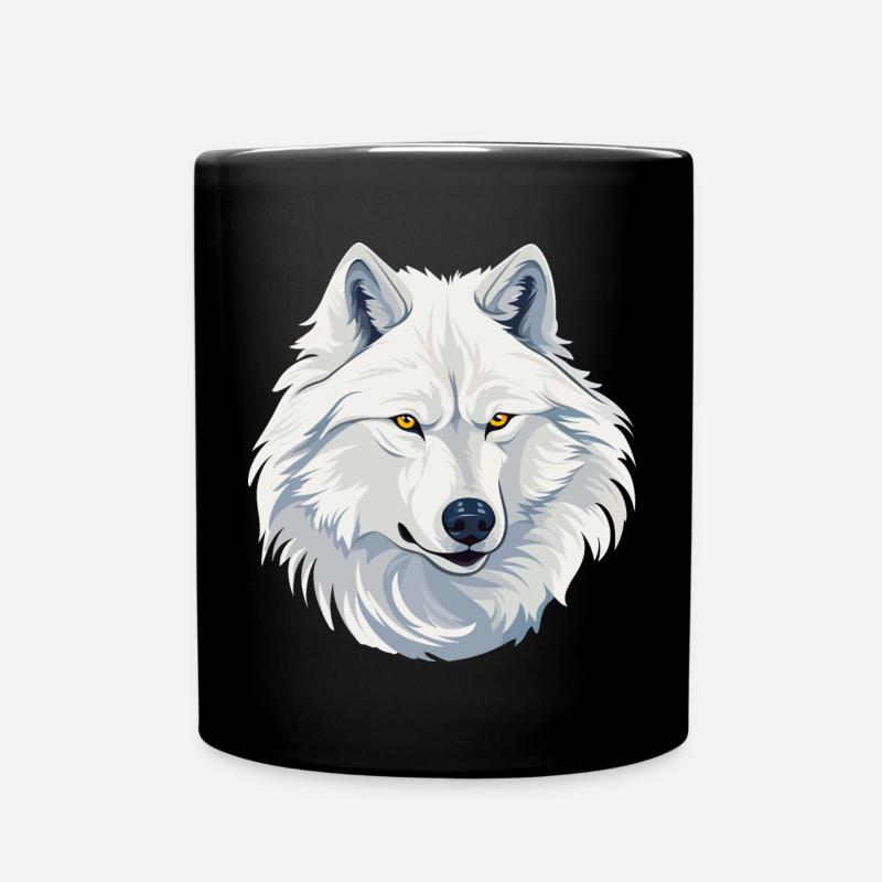 Loup Blanc - Mug uni - noir