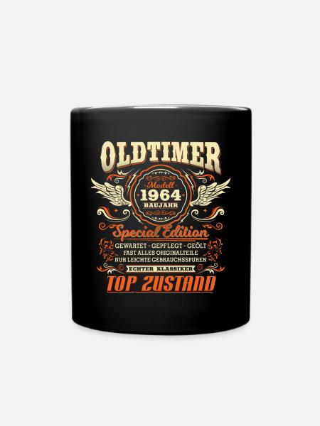 Oldtimer Baujahr 1964 Jahrgang Geburtstag Geschenk - Tasse einfarbig - Schwarz