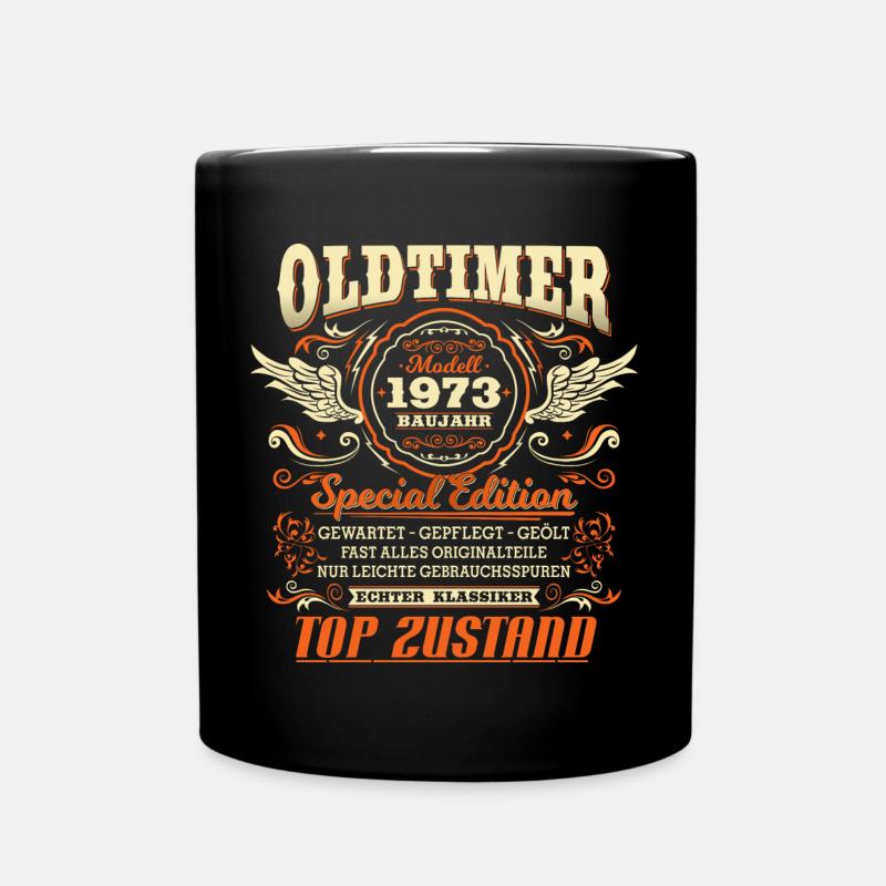 Oldtimer Baujahr 1973 Jahrgang Geburtstag Geschenk - Tasse einfarbig - Schwarz