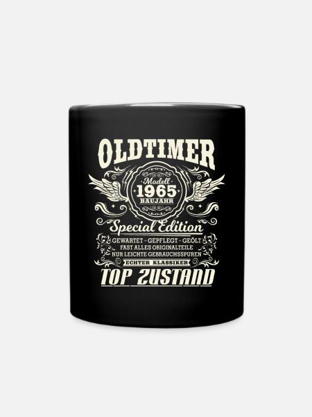 Oldtimer Baujahr 1965 Jahrgang Geburtstag Geschenk - Tasse einfarbig - Schwarz