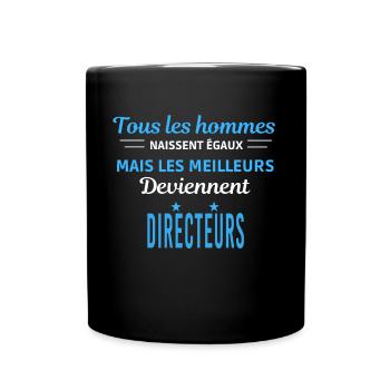 tous les hommes naissent égaux Directeurs - Mug uni - noir - Devant