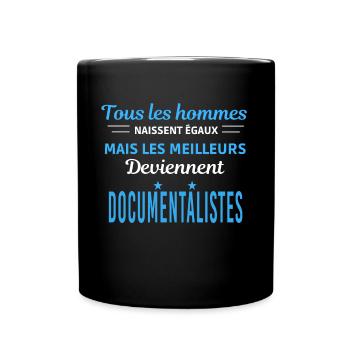 tous les hommes naissent égaux Documentalistes - Mug uni - noir - Devant