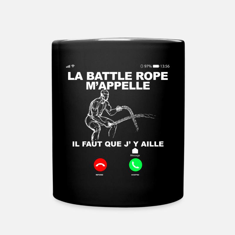 Homme Sport Exercice Corde Cadeau Papa - Mug uni - noir